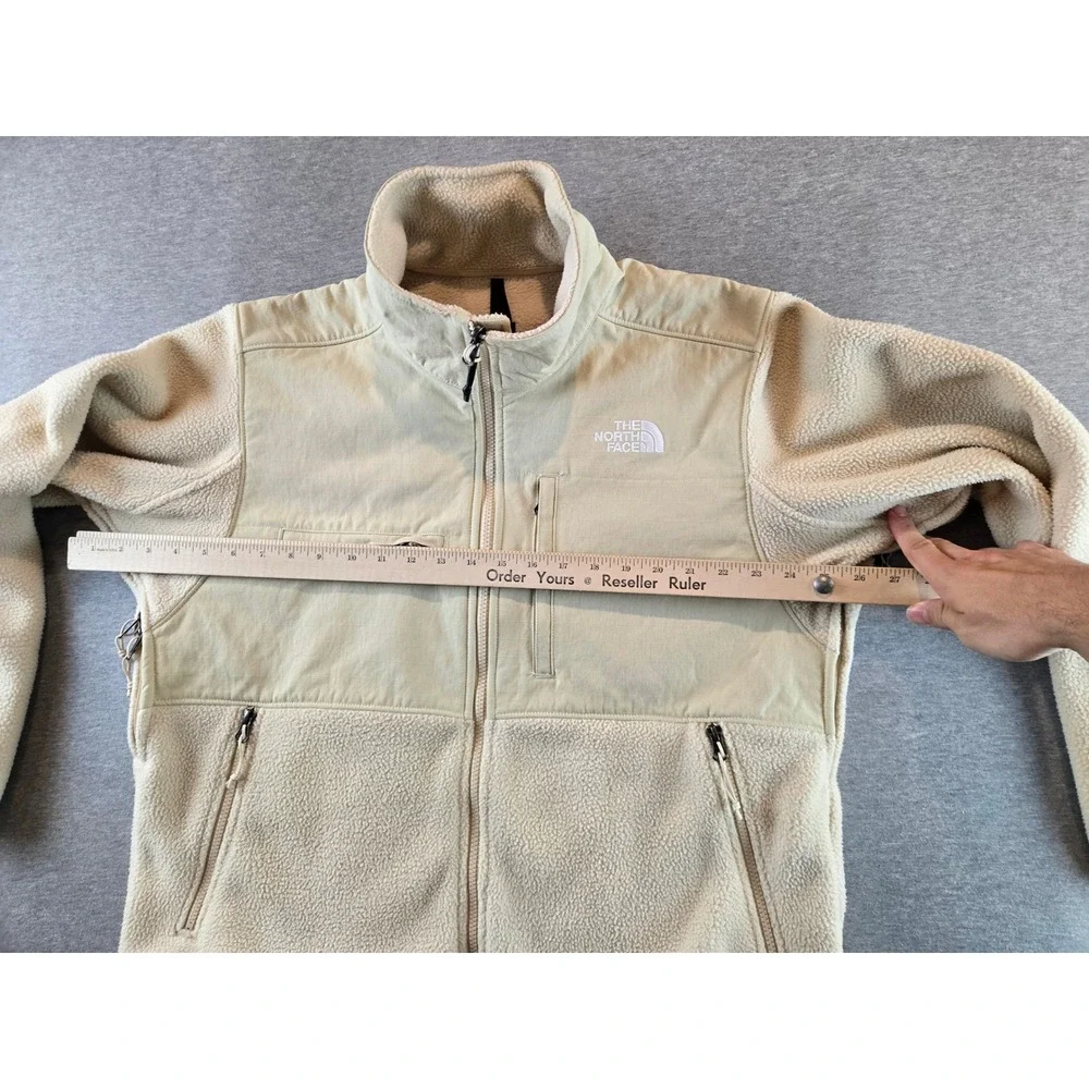 The‎ North Face Ripstop Denali Jacket Mens Medium Beige NF0A86ZU Fleece Full Zip